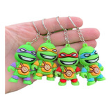 Kit Chaveiro Tartaruga Ninja 3d Infantil Decorativo Mochilas