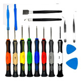 Kit Chaves Ferramenta 16 Peças Abrir Celular iPhone Android