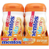Kit Chiclete Mentos 6x48g Garrafinha Vitamins