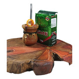 Kit Chimarrão Cuia Madeira + Bomba+enfeites +1 Kg Erva-mate 