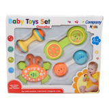 Kit Chocalho 4 Pçs Brinquedo Bebe