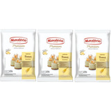 Kit Chocolate Gotas Branco 1,01kg Premium Mavalério Com 3 Un