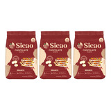 Kit Chocolate Sicao Branco 3 Unid Gotas 2,05kg Sicao Gold
