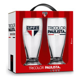 Kit Chopp Cerveja São Paulo C/ 2 Copos Munich De 200ml 