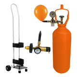 Kit Cilindro De Aço De 07 Litros Para Gás Hélio