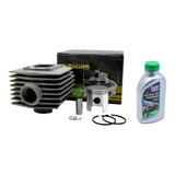 Kit Cilindro Pistão Anéis Mobilete 75cc 2t Com Óleo Mineral