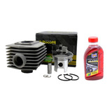 Kit Cilindro Pistão E Anéis Mobilete 75cc C/ Óleo Sintético