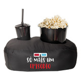 Kit Cine Couple Almofada Pipoca Preta Solteiro Só Mais Um Episódio