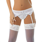 Kit Cinta Liga Com Meia, Com Calcinha, Sensual, Feminino