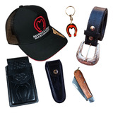 Kit Cinto Couro Capa De Celular Boné Bainha+canivete Oferta