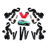Kit Cinto De Segurança Retrátil 3 Ponto Fiat Palio 5 Bancos 