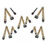 Kit Cinto Segurança Bege Fusca Modelo Original 5 Bancos 