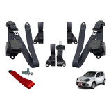 Kit Cinto Segurança Fiat Uno Vivace Traseiro Retrátil Preto