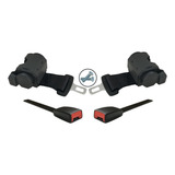 Kit Cinto Segurança Fusca Retrátil 2 Pontos Homologado Preto