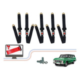 Kit Cinto Segurança Retrô Carro Antigo Veraneio Gm 5 Bancos