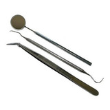 Kit Clínico - Sonda Exploradora N5, Pinça Clinica E Espelho
