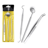 Kit Clínico - Sonda Exploradora N5, Pinça Clinica E Espelho