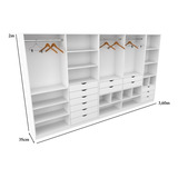 Kit Closet Armário Colmeia Roupeiro Cabideiro M41 Mdp