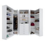Kit Closet Modular Cabideiro Gaveteiro E Prateleiras M505.b