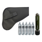 Kit Co2 12g 5un + Esfera Aço Airgun C11 200un + Coldre Cinto