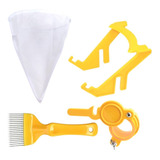 Kit Coar Mel Garfo, Filtro Nylon, Valvula, Suporte De Balde