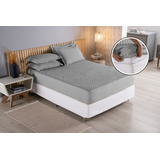 Kit Cobre Leito Casal Com Elástico 03 Peças Colcha Matelado