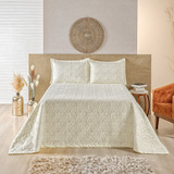 Kit Cobre Leito London King 3pç Percal 400 Fios Bordado 