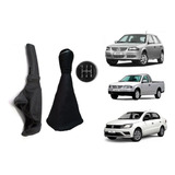 Kit Coifa C/ Manopla Cambio E Freio Mão Gol/saveiro G4 Preta
