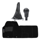 Kit Coifa Câmbio + Manopla Bola + Tapetes Bordados Gol G3