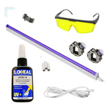 Kit Cola Uv Acrilico Cola Loxeal Led Bivolt Oculos Completo