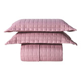 Kit Colcha Cobre Leito Casal Padrão Básico 3 Pçs 2,50mx2,50m