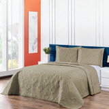 Kit Colcha Cobre Leito Para Cama Casal Queen 3pç Dupla Face