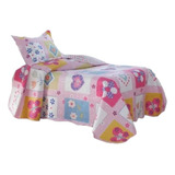 Kit Colcha Solteiro Cobre Leito Infantil Feminino Promoção