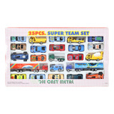 Kit Coleção Carrinhos Caminhões E Carretas Super Team 25 Pcs