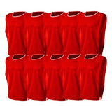 Kit Colete Reforçado Com 10 Unidades Trb Vermelho Tam G