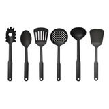 Kit Colher De Silicone Espatula Escumadeira Concha Pegador D