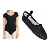 Kit Collant + Sapatilha Ballet Jazz Só Dança - 2 A 12 Anos 