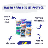 Kit Colorido Polycol 18 Massas Profissional - 90g Sortidas Cor 18 Cores