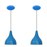 Kit Com 02 Pendentes Colorido - Modelo Gota - Funil