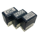Kit Com 03 Carimbos Marck - Ok - Pago -
