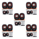 Kit Com 05 Caixa De Som 6w Rms P2 Pc Notebook Atacado