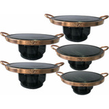 Kit Com 05 Fondue 23 Cm Em Pedra Sabão