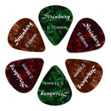 Kit Com 06 Palhetas Strinberg Para Violão Medidas Variadas Cor Sortidas Tamanho 0.71 / 0.96