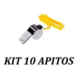 Kit Com 10 Apitos De Metal