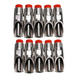 Kit Com 10 Bebedouros Chupetas Inox Para Suíno Porco Adulto