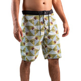 Kit Com 10 Bermudas Tactel Estampada Praia Surf Masculina Ad