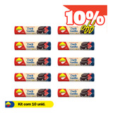 Kit Com 10 Biscoito Recheado Dark Vanilla Zero Açucares 120g