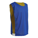Kit Com 10 Coletes De Treino Dupla Face Azul/amarelo