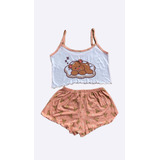 Kit Com 10 Conjuntos De Baby Doll Feminino Algodão Camisola