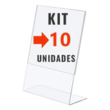 Kit Com 10 Display Expositor Acrílico